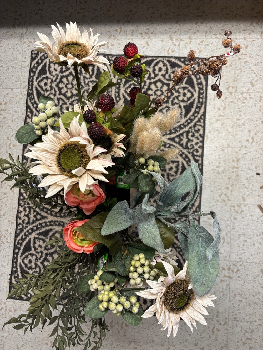 Assorted Flowers Berries and Green Foliage